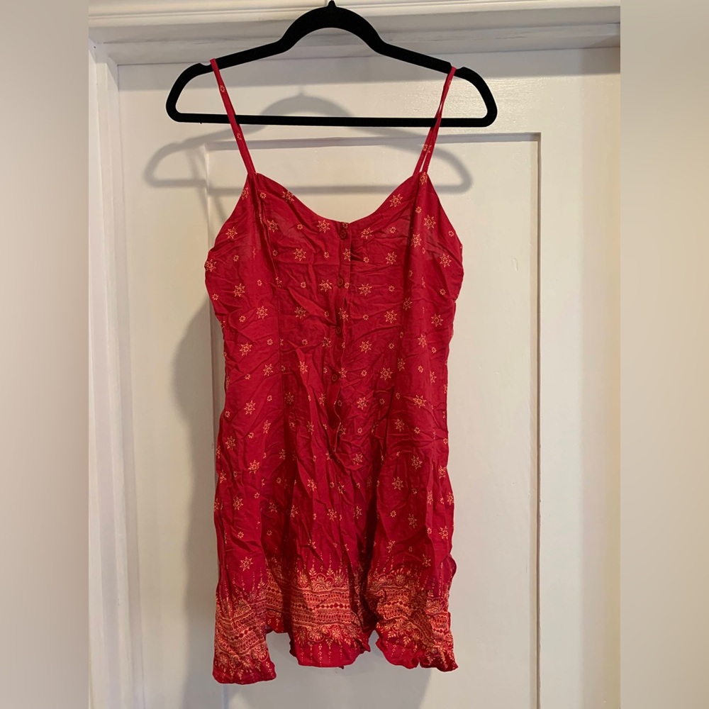 Pink Patterned Romper